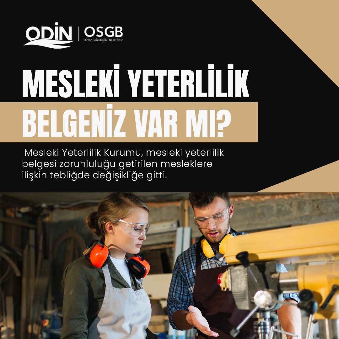  Mesleki Yeterlilik Belgesi Zorunluluğunda Önemli Değişiklik